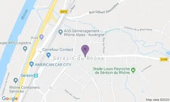 Localisation Serezin du Rhone Bp - 69360