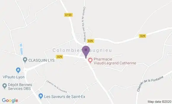 Localisation Colombier Saugnieu - 69124