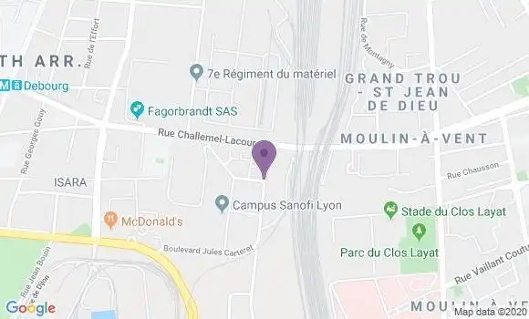 Localisation Villeurbanne St Jean - 69100