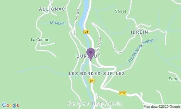 Localisation Les Bordes sur lez Ap - 09800