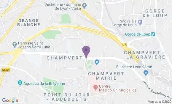 Localisation Lyon Champvert Bp - 69005