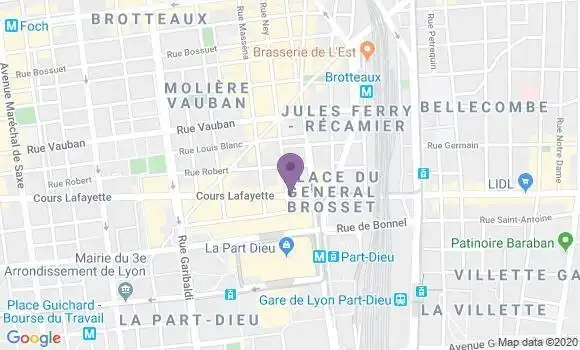 Localisation Lyon Lafayette - 69003