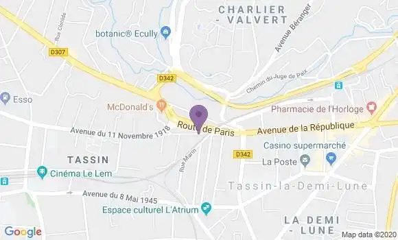 Localisation Lyon Bachut Bp - 69008