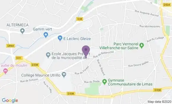 Localisation Villefranche sur Saone Belleroche Bp - 69400