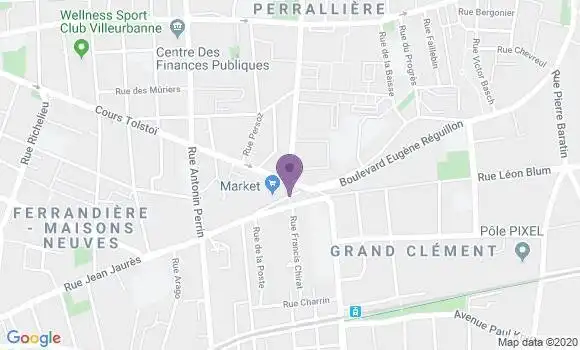 Localisation Villeurbanne Grandclement - 69100
