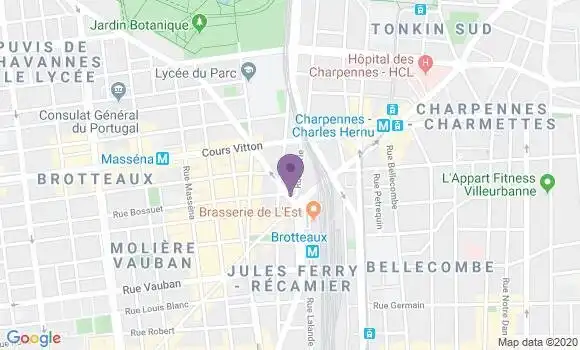 Localisation Lyon Bossuet - 69006