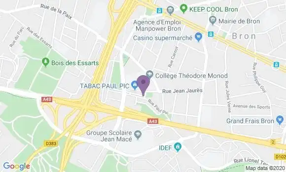 Localisation Bron Parilly Bp - 69500