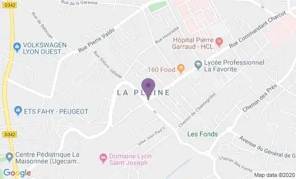 Localisation Ste Foy les Lyon la Plaine Bp - 69110