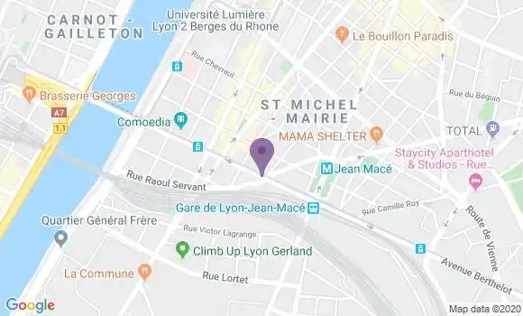 Localisation Lyon Jean Mace - 69007