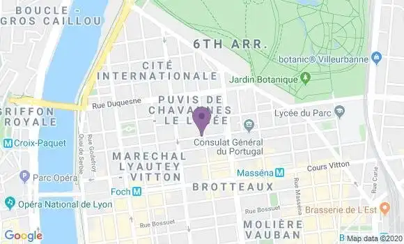 Localisation Lyon Brotteaux - 69006