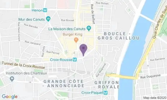 Localisation Lyon 04 - 69004