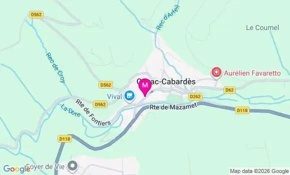 Localisation Cuxac Cabardes - 11390