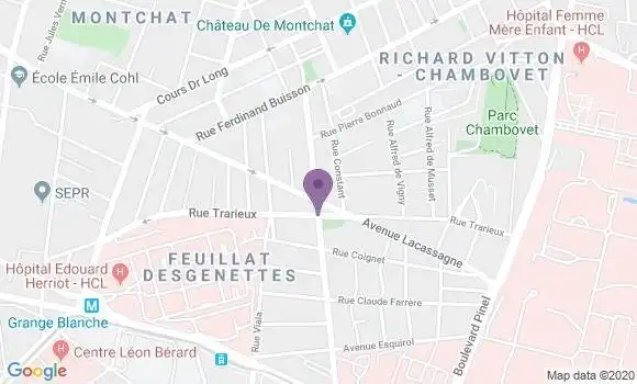 Localisation Lyon Montchat - 69003