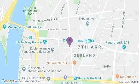 Localisation Lyon Gerland - 69007