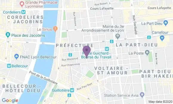 Localisation Lyon Prefecture - 69003