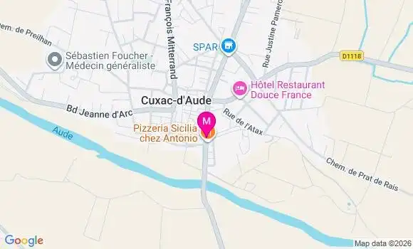 Localisation Cuxac d