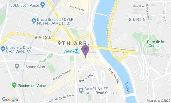 Localisation Lyon 09 - 69009
