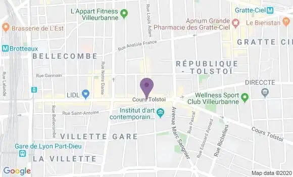 Localisation Villeurbanne Totem - 69100