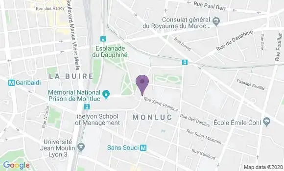 Localisation Lyon Dauphine - 69003