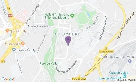 Localisation Lyon Duchere - 69009