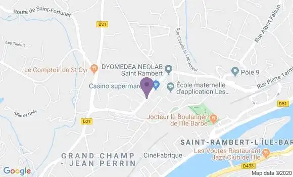 Localisation Lyon St Rambert - 69009