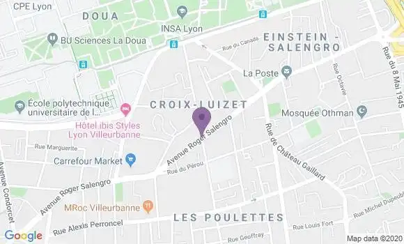 Localisation Villeurbanne Croix Luizet - 69100