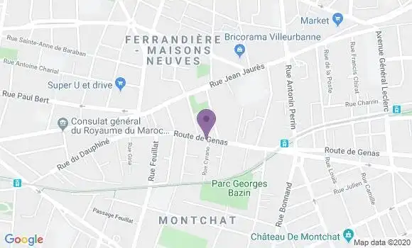 Localisation Vaulx En Velin Brosses - 69120