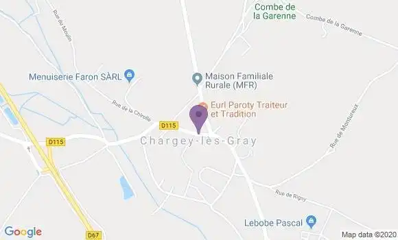 Localisation Chargey les Gray Ap - 70100