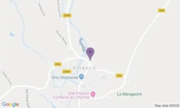 Localisation Amance Bp - 70160