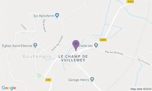 Localisation Athesans Etroitefontaine Ap - 70110
