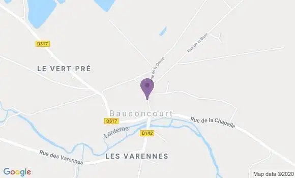 Localisation Baudoncourt Ap - 70300