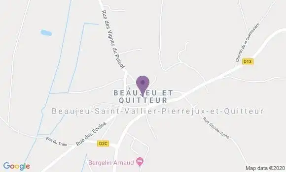 Localisation Beaujeu St Vallier Pierrejux Quitte Bp - 70100