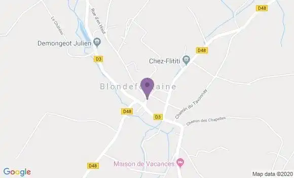 Localisation Blondefontaine Ap - 70500