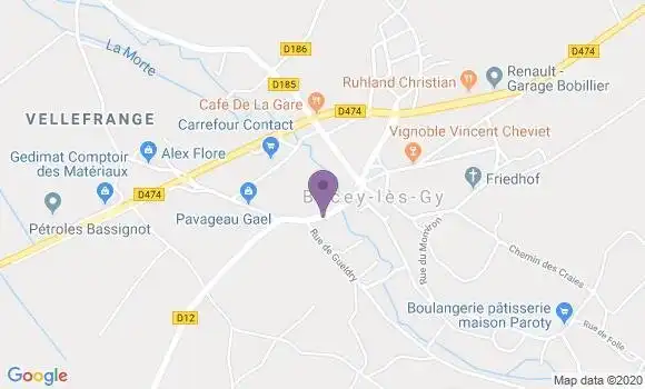 Localisation Bucey les Gy Bp - 70700