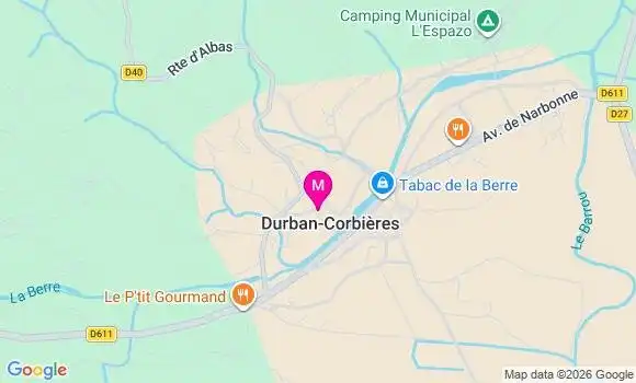 Localisation Durban Corbieres - 11360