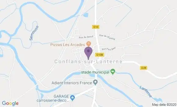 Localisation Conflans sur Lanterne Bp - 70800