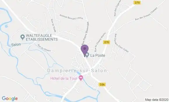 Localisation Dampierre sur Salon - 70180