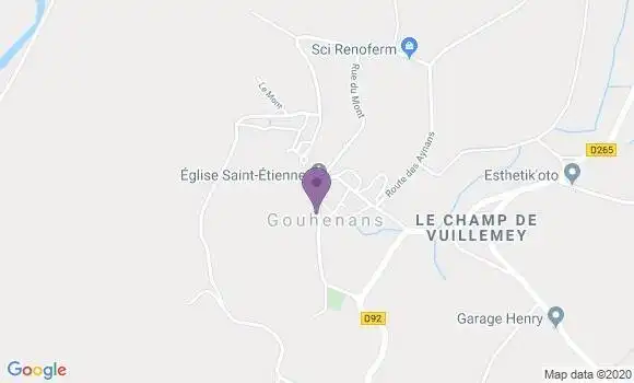 Localisation Gouhenans Bp - 70110