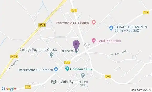 Localisation Gy - 70700
