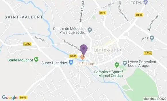 Localisation Hericourt - 70400