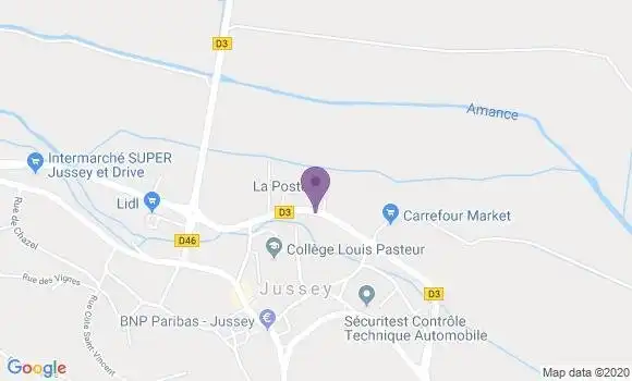 Localisation Jussey - 70500