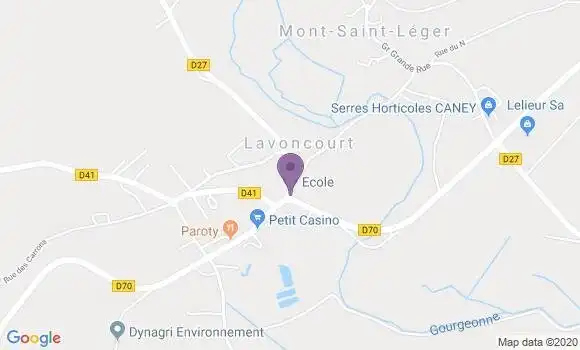 Localisation Lavoncourt Bp - 70120