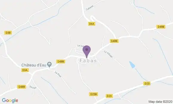Localisation Fabas Ap - 09230