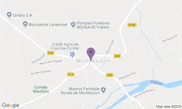 Localisation Montbozon - 70230