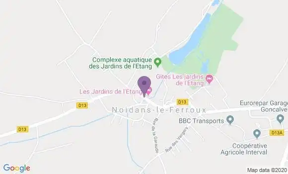 Localisation Noidans le Ferroux Bp - 70130