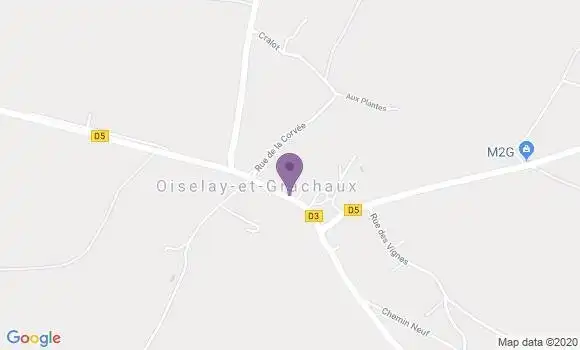 Localisation Oiselay et Grachaux Ap - 70700