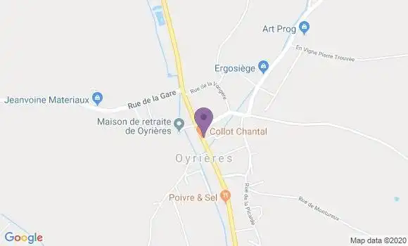 Localisation Oyrieres Ap - 70600