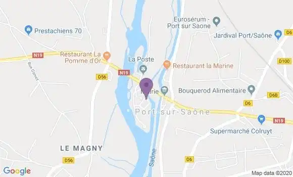 Localisation Port sur Saone - 70170