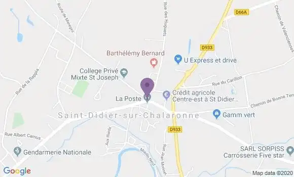Localisation Saint Didier sur Chalaronne Bp - 01140