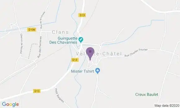 Localisation Velle le Chatel Ap - 70000